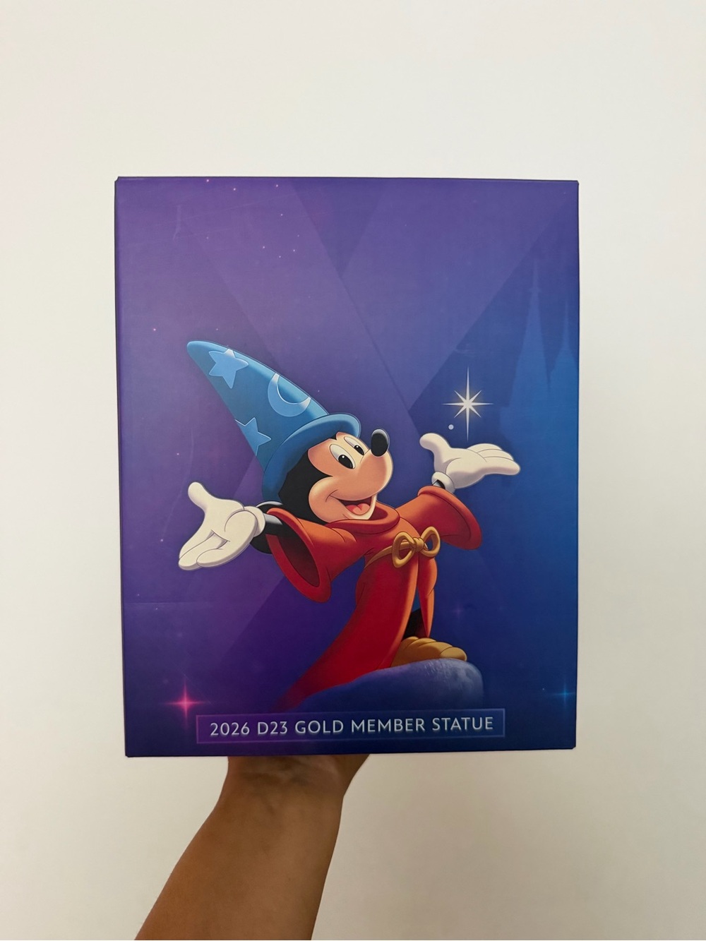 Sorcerer Mickey 2026 D23 Gold Member Statue Box